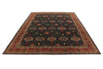 10x14 Charcoal and Red Anatolian Traditional Rug
