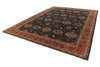10x14 Charcoal and Red Anatolian Traditional Rug