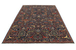6z9 Navy and Multicolor Anatolian Traditional Rug