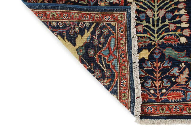 6z9 Navy and Multicolor Anatolian Traditional Rug