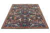 5x7 Navy and Multicolor Traditional Rug