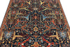 5x7 Navy and Multicolor Traditional Rug