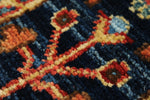 5x7 Navy and Multicolor Traditional Rug