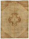 9x12 Light Brown and Brown Turkish Tribal Rug