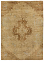 9x12 Light Brown and Brown Turkish Tribal Rug