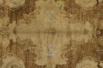 9x12 Light Brown and Brown Turkish Tribal Rug