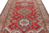 6x9 Red and Blue Kazak Tribal Rug