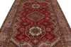 6x9 Red and Blue Kazak Tribal Rug