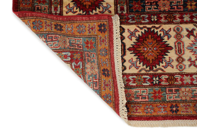 9x12 Red and Beige Kazak Tribal Rug