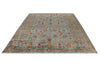 9x12 Gray and Multicolor Turkish Tribal Rug