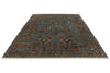 9x12 Gray and Multicolor Turkish Tribal Rug