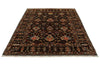 6x8 Brown and Multicolor Turkish Tribal Rug