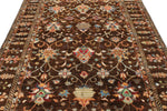 6x8 Brown and Multicolor Turkish Tribal Rug
