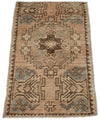 2x3 Peach and Brown Turkish Tribal Rug