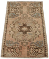 2x3 Peach and Brown Turkish Tribal Rug
