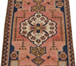 2x3 Peach and Brown Turkish Tribal Rug