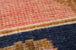 2x3 Peach and Brown Turkish Tribal Rug