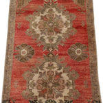 2x3 Red and Brown Turkish Tribal Rug