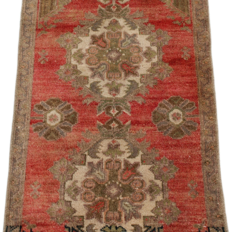 2x3 Red and Brown Turkish Tribal Rug