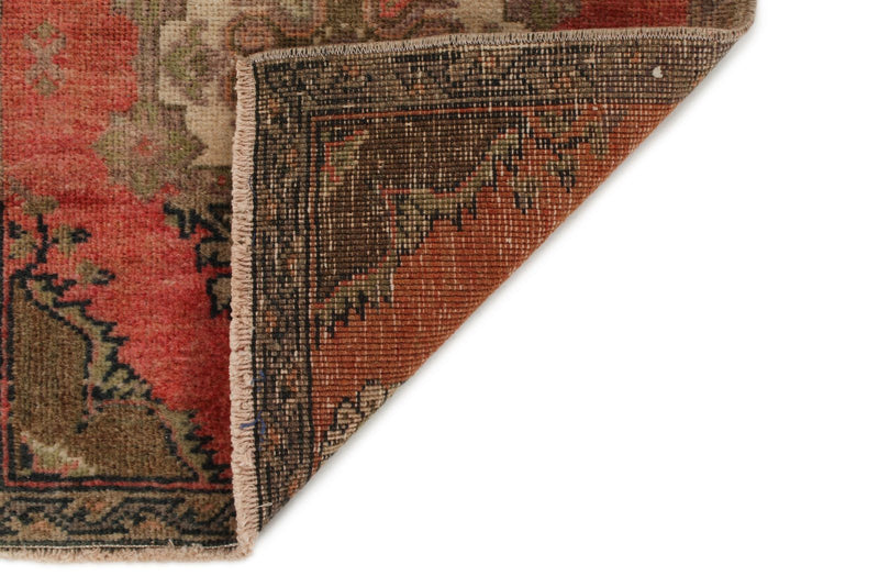 2x3 Red and Brown Turkish Tribal Rug