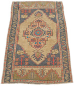 2x4 Brown and Gray Turkish Tribal Rug