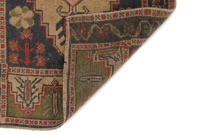 2x4 Brown and Gray Turkish Tribal Rug