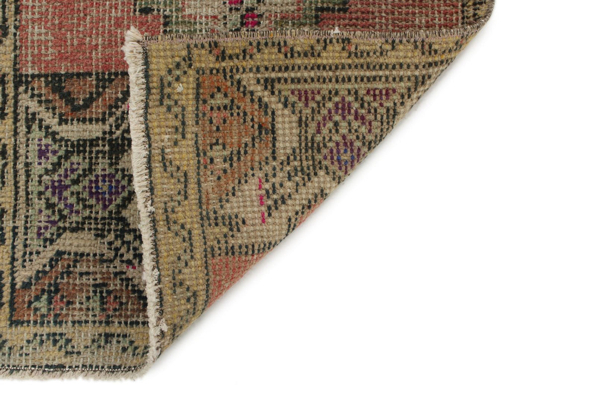 2x3 Pink and Beige Turkish Tribal Rug