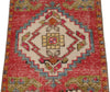 1x3 Beige and Red Turkish Tribal Rug