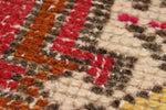 1x3 Beige and Red Turkish Tribal Rug