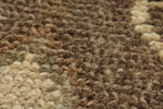 1x3 Brown and Beige Turkish Tribal Rug