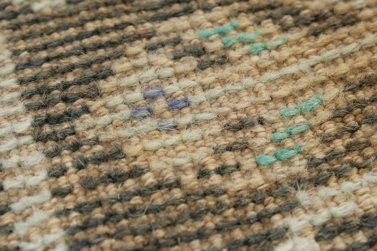 2x3 Light Brown and Brown Turkish Tribal Rug