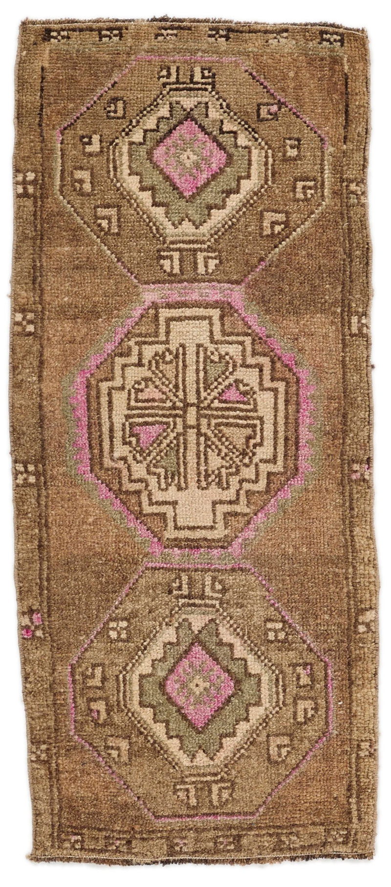 3x4 Brown and Multicolor Turkish Tribal Rug