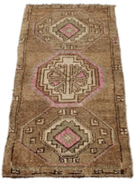 3x4 Brown and Multicolor Turkish Tribal Rug