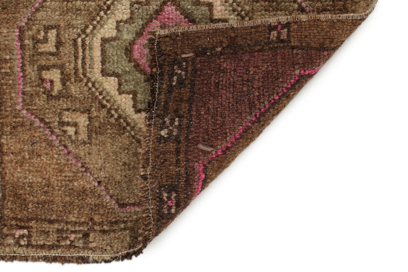 3x4 Brown and Multicolor Turkish Tribal Rug