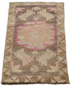 2x3 Purple and Brown Turkish Tribal Rug