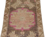2x3 Purple and Brown Turkish Tribal Rug