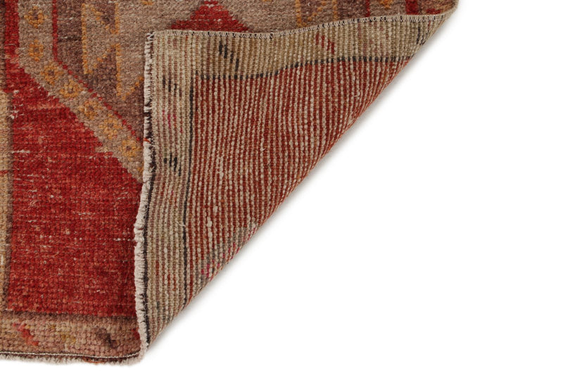 2x3 Red and Brown Turkish Tribal Rug