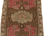 2x3 Brown and Light Brown Turkish Tribal Rug