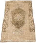 2x3 Brown and Light Brown Turkish Tribal Rug