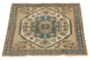 2x2 Blue and Multicolor Turkish Tribal Rug
