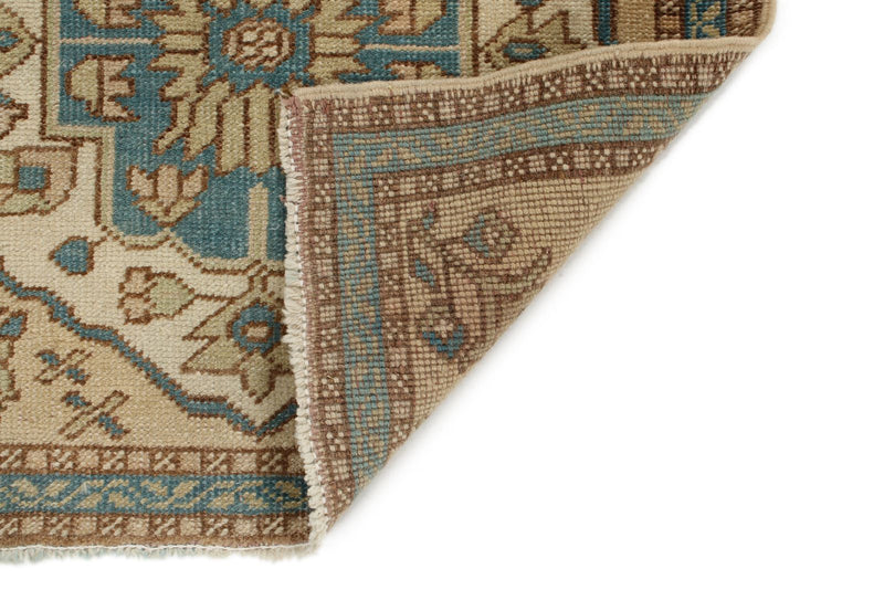 2x2 Blue and Multicolor Turkish Tribal Rug