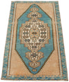 2x3 Blue and Blue Turkish Tribal Rug