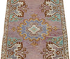 2x3 Purple and Multicolor Turkish Tribal Rug