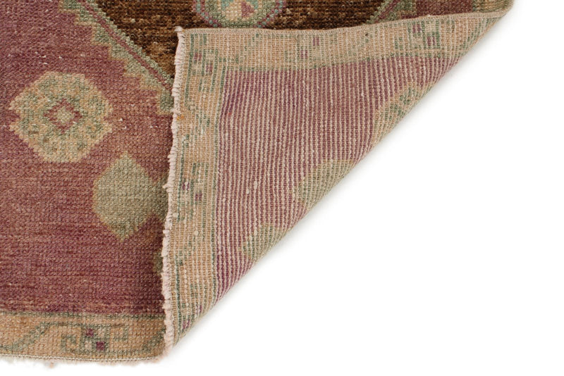 2x4 Brown and Light Brown Turkish Tribal Rug