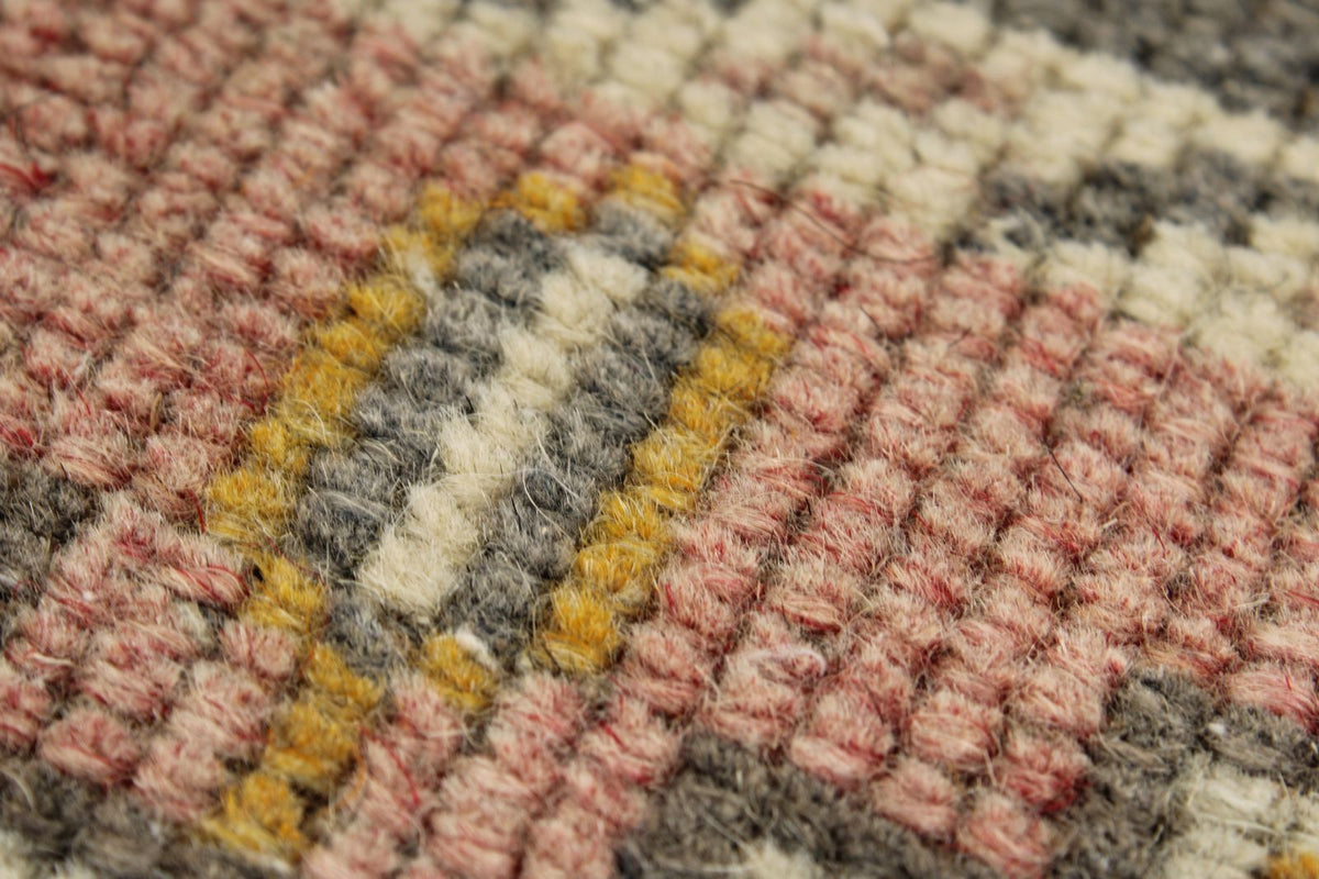 2x4 Pink and Gray Turkish Tribal Rug