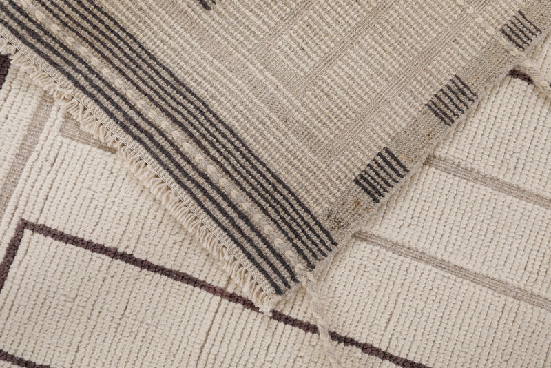 8x10 Beige and Brown Anatolian Tribal Rug