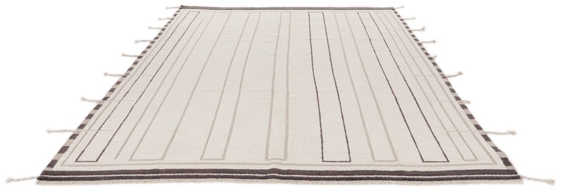 8x10 Beige and Brown Anatolian Tribal Rug