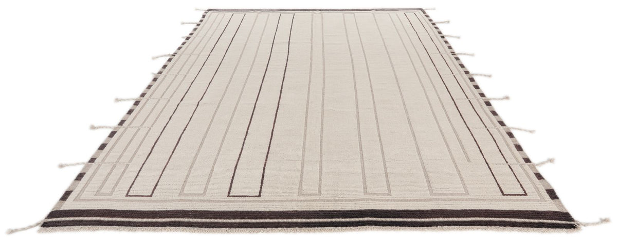 8x10 Beige and Brown Anatolian Tribal Rug