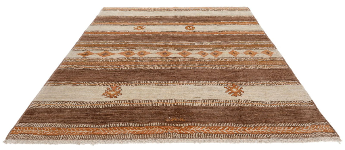 8x10 Beige and Brown Turkish Persian Rug