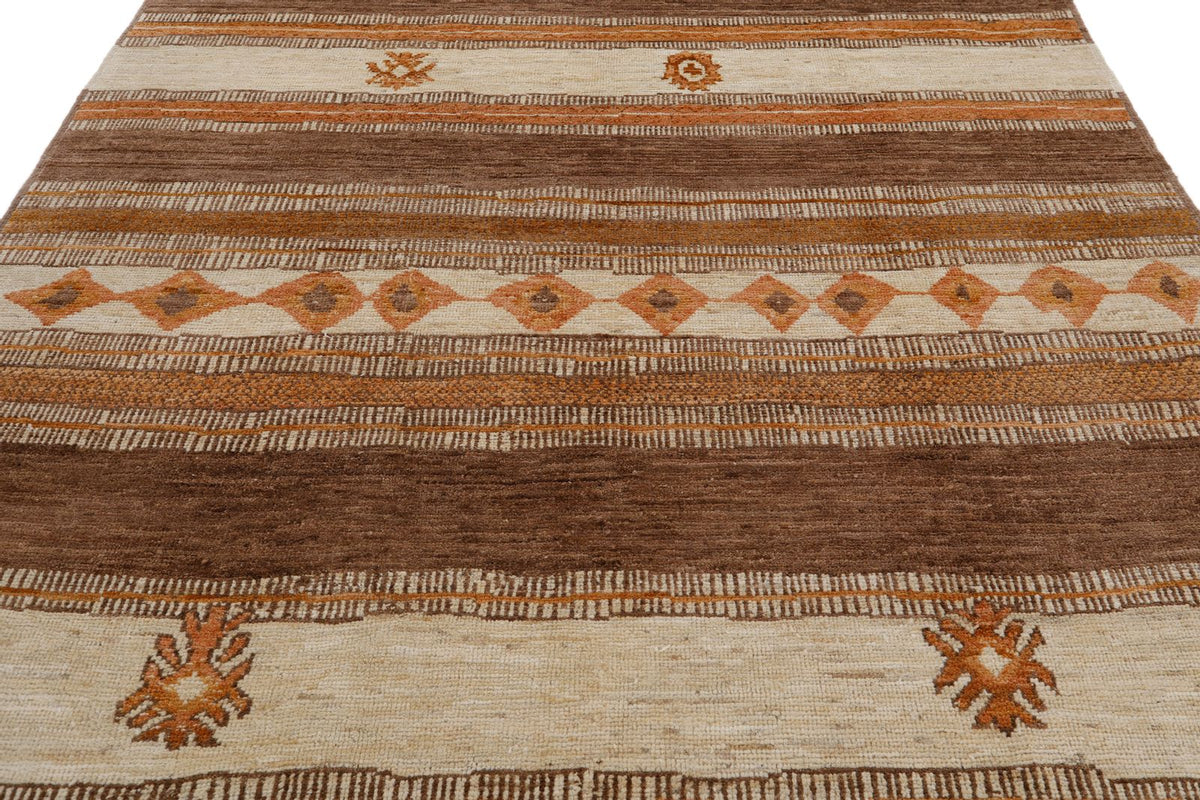8x10 Beige and Brown Turkish Persian Rug